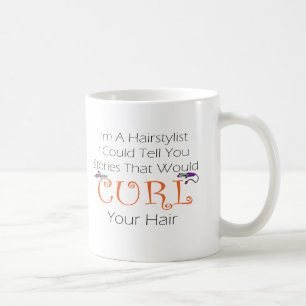 Hairstylistkrullningshår Kaffemugg