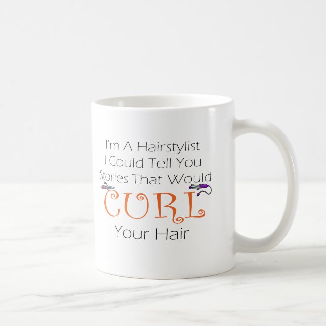 Hairstylistkrullningshår Kaffemugg (Höger)