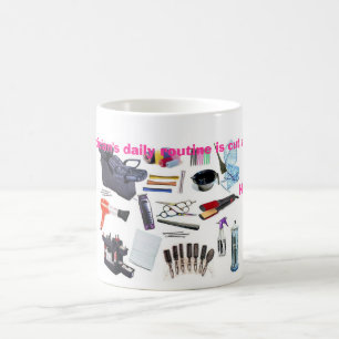 Hairstylists är ett snitt över kaffemugg