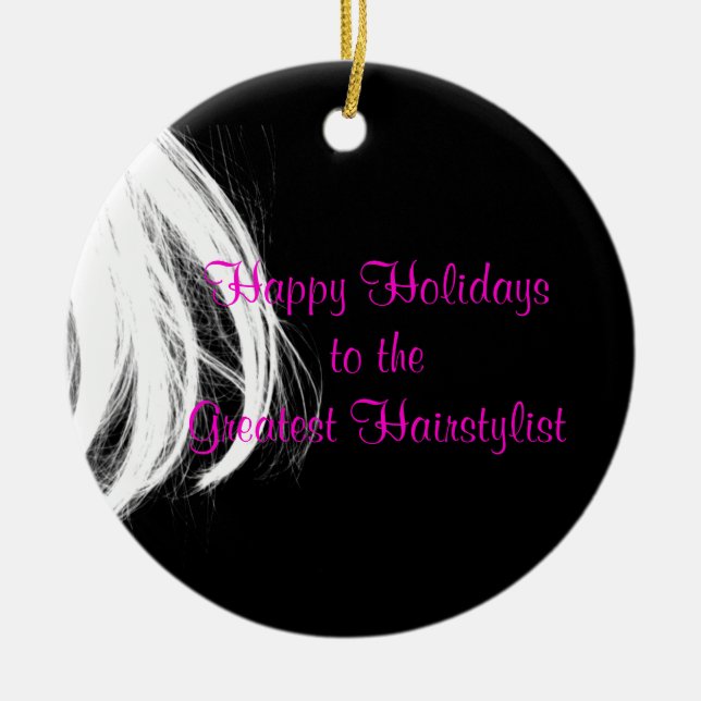 Hairstylistsalongprydnad Julgransprydnad Keramik (Framsidan)