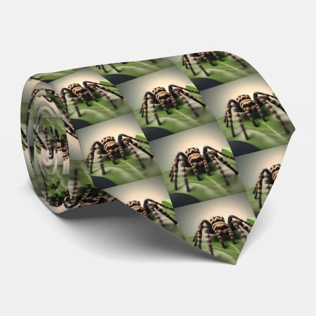 Hairy Australian Tarantula Spider på A Löv. Slips (Rullad)