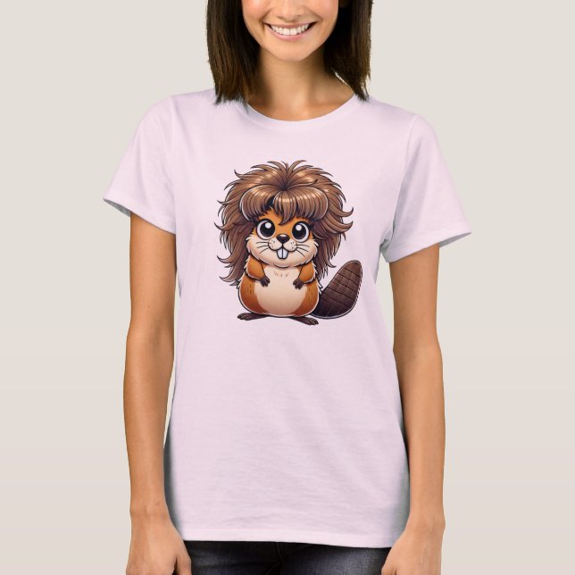 Hairy Beaver-Vild och Free T Shirt (Framsida)