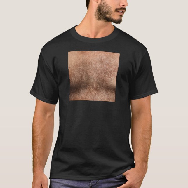 HAIRY CHEST MAN's Shirt Tee Shirt (Framsida)