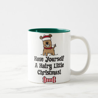 HairyChristmas Två-Tonad Mugg
