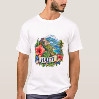 Haiti Akvarell Karibien Resa T-Shirt