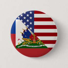 Haiti America Flagga | Halva Haitis amerikanska Fl Knapp