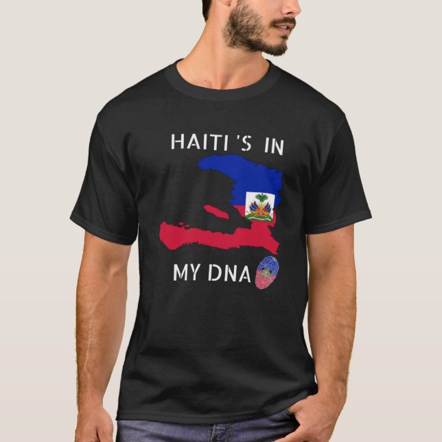 Haiti är i mitt DNA Haitis flagga Pride Haiti Pu T Shirt (Framsida)