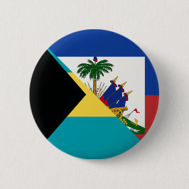 Haiti Bahamas Flagga | Halva Haitis bahamiska Flag Knapp