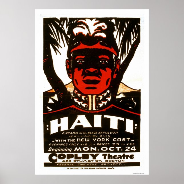 Haiti Black Napoleon 1938 WPA Poster (Framsidan)