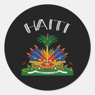 Haiti Black Small Runt Klistermärke