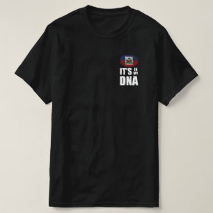 Haiti Det är i min DNA Fingerprint Haitis Flagga T Shirt