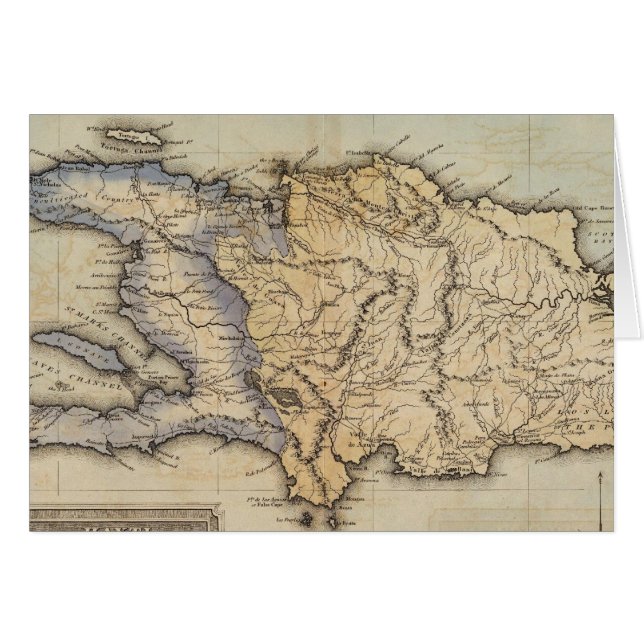 Haiti eller Saint Domingo Hälsningskort (Framsidan Horizontal)