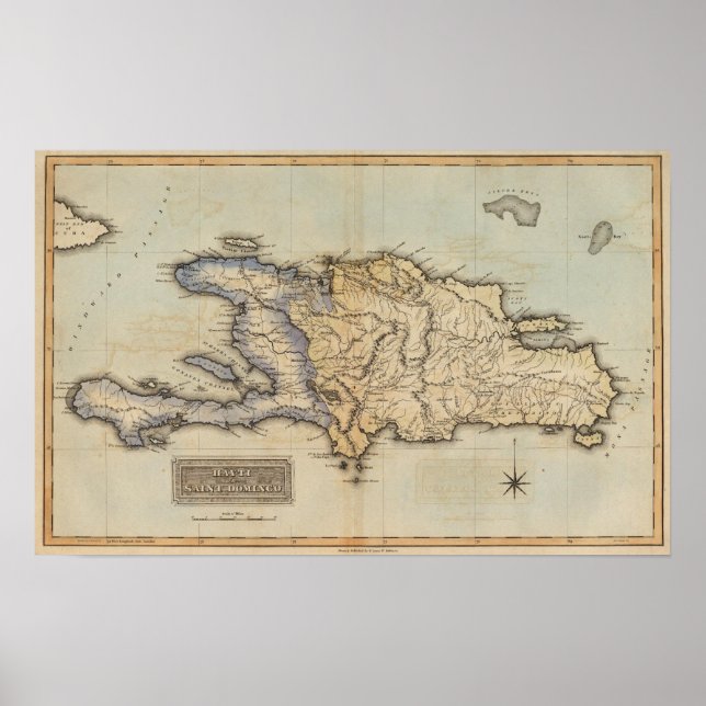 Haiti eller Saint Domingo Poster (Framsidan)