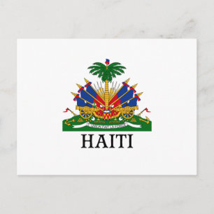 HAITI - emblem/jacka av arm/flagga/symbol Vykort