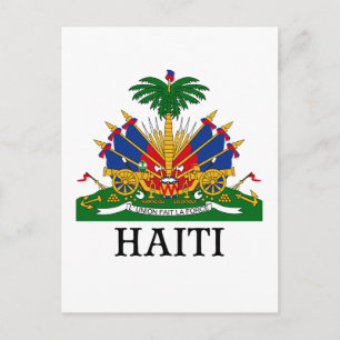 HAITI - emblem/jacka av arm/flagga/symbol Vykort