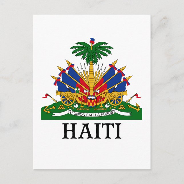 HAITI - emblem/jacka av arm/flagga/symbol Vykort (Framsida)