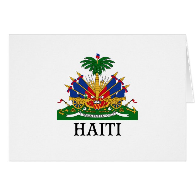 HAITI - emblem/vapensköld/flagga/symbol Hälsningskort (Framsidan Horizontal)