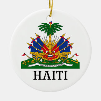HAITI - emblem/vapensköld/flagga/symbol Julgransprydnad Keramik