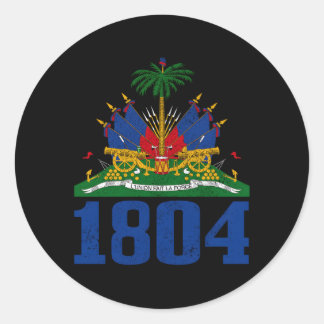Haiti Est 1804 Pride Karibiska Flagga Runt Klistermärke