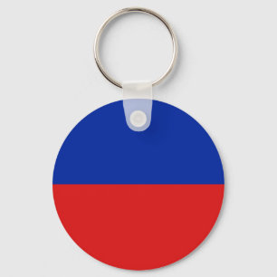 Haiti Fisheye Flagga Keychain Nyckelring