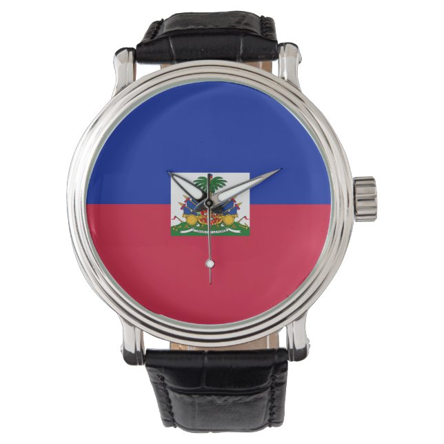 Haiti flag  armbandsur (Framsida)