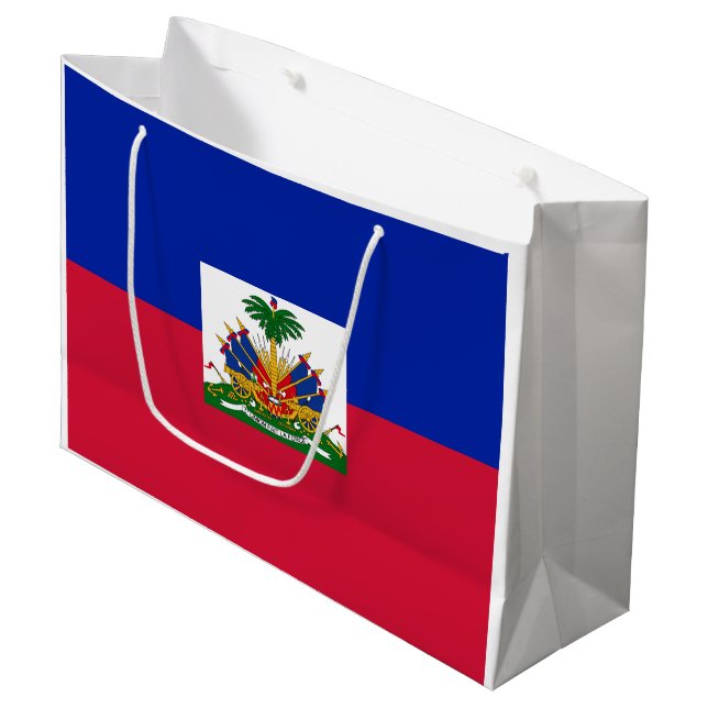 Haiti Flagga (Framsidan Vinklad)