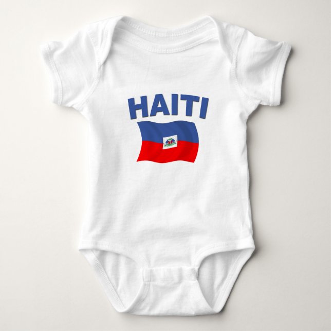 Haiti flagga 1 t shirt (Framsida)