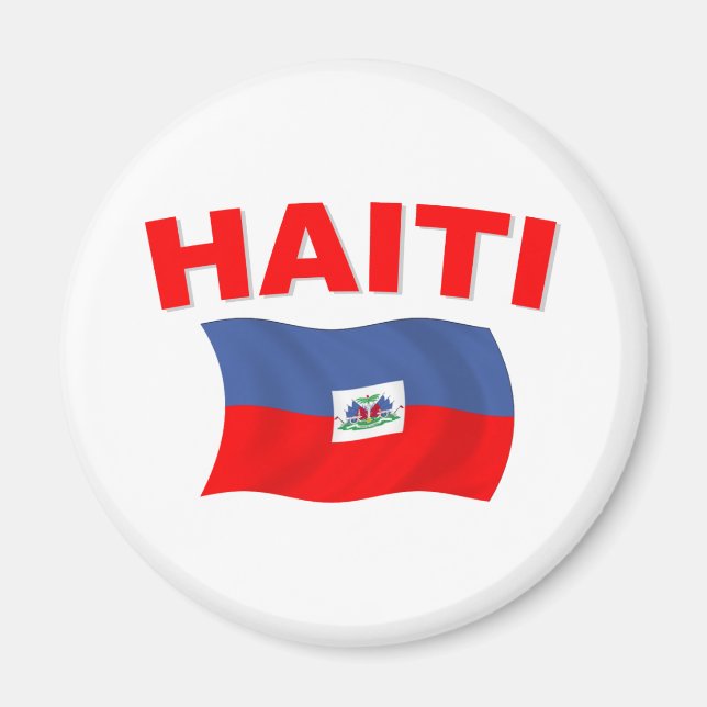 Haiti Flagga 3 Magnet (Framsidan)
