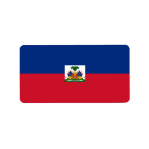 Haiti flagga adressetikett