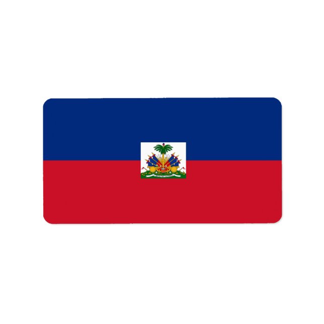 Haiti flagga adressetikett (Framsidan)