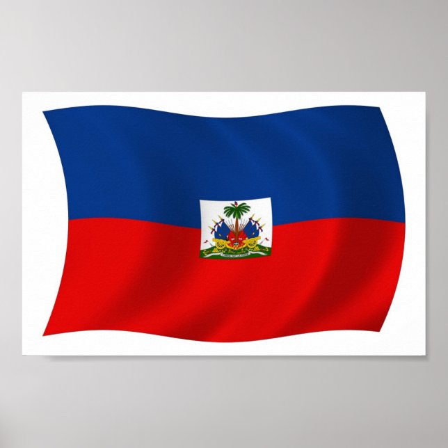Haiti Flagga Affisch Tryck (Framsidan)