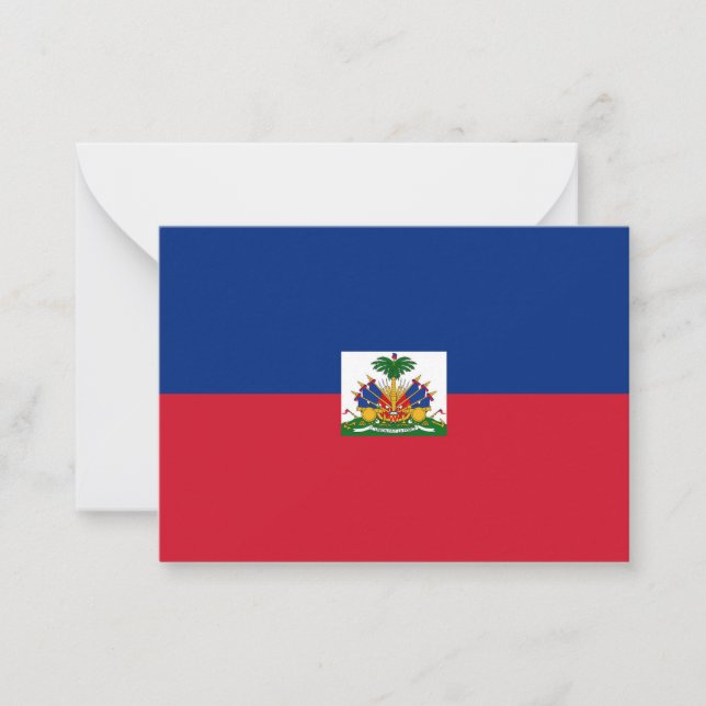 Haiti flagga anteckningskort (Framsida)