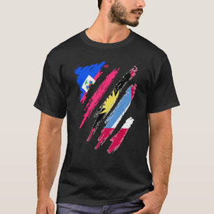 Haiti Flagga Antigua&Barbuda Grown Patriot Land S T Shirt