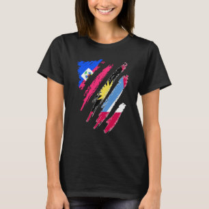 Haiti Flagga Antigua&Barbuda Grown Patriot Land S T Shirt