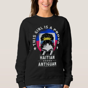 Haiti Flagga Antigua&Barbuda Vuxna Kvinnor Flickst T Shirt