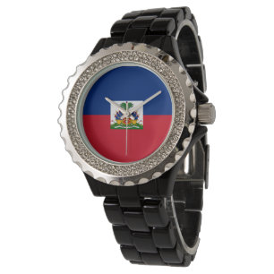 Haiti flagga armbandsur