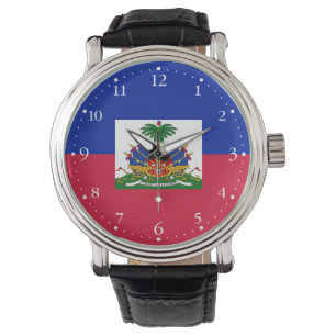 Haiti Flagga Armbandsur