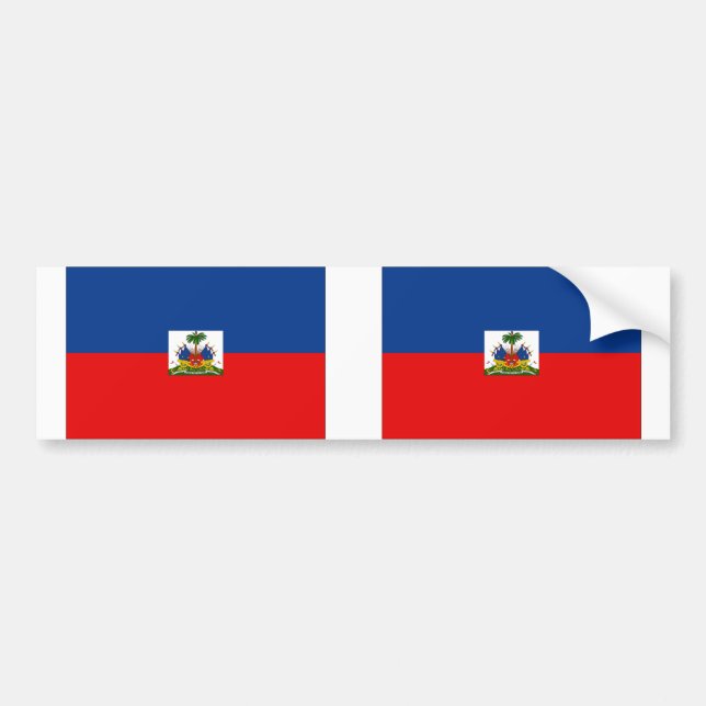 Haiti Flagga Bildekal (Framsidan)