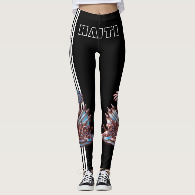 HAITI FLAGGA BLACK HAVIC ACD LEGGINGS (Framsida)