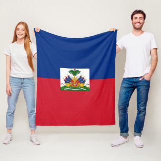 Haiti flagga fleecefilt