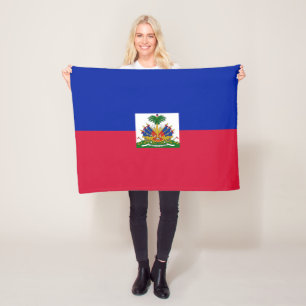 Haiti flagga fleecefilt