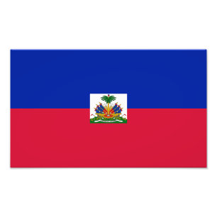 Haiti flagga fototryck