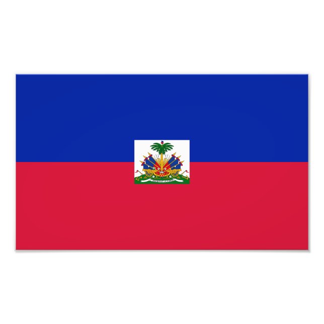 Haiti Flagga Fototryck (Framsidan)