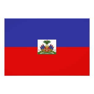 Haiti flagga fototryck