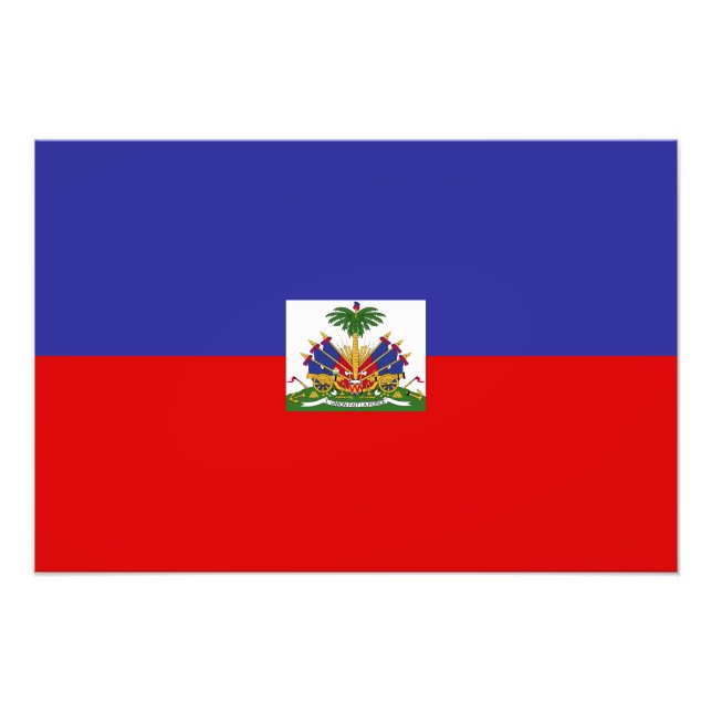 Haiti Flagga Fototryck (Framsidan)