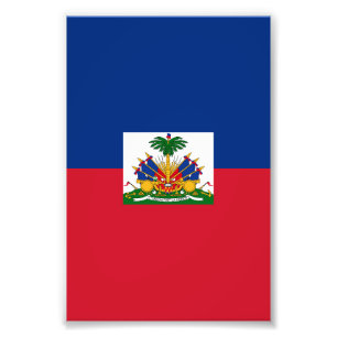 Haiti flagga fototryck