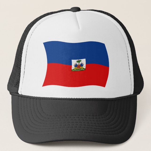 Haiti Flagga Hatt Truckerkeps (Framsida)