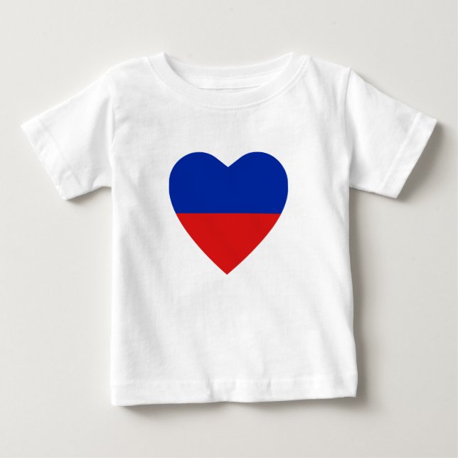 Haiti Flagga Heart T-Shirt (Framsida)