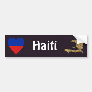 Haiti Flagga Hjärta + Karta Bildskärm Sticker Bildekal