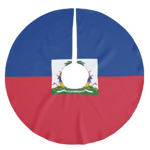 Haiti flagga julgransmatta borstad polyester